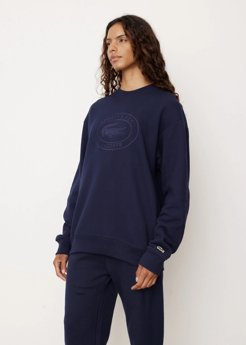 X Lacoste Oval Logo Embroidered Crewneck 3 X Lacoste Oval Logo Embroidered Crewneck - Image 3
