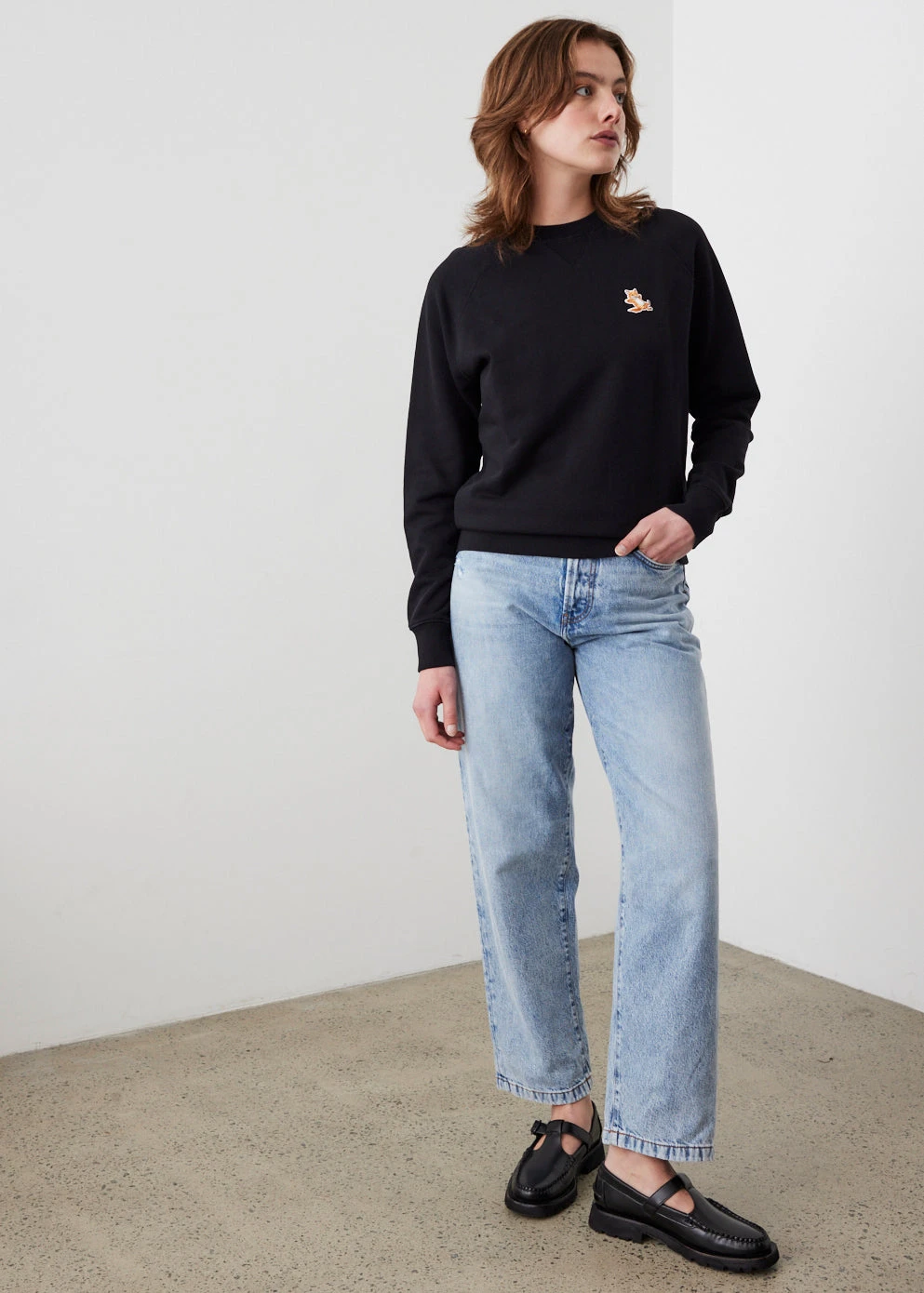 Chillax Fox Patch Classic Sweatshirt 2 Chillax Fox Patch Classic Sweatshirt - Image 2