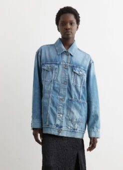 Ganni Tint Denim Oversized Jacket
