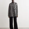 Ganni Check Oversized Raglan Shirt