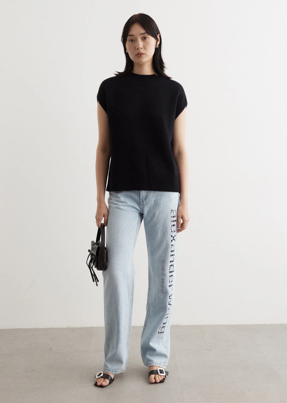 ALEXANDER WANG Ez Slouch Logo Cut Out Jeans 2 ALEXANDER WANG Ez Slouch Logo Cut Out Jeans - Image 2