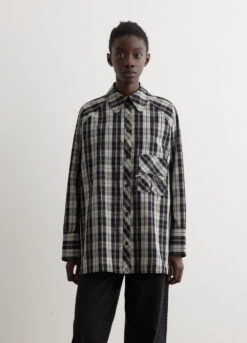 Ganni Check Oversized Raglan Shirt 7 Ganni Check Oversized Raglan Shirt -Style Haven Shop womens incu 115