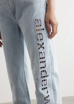 ALEXANDER WANG Ez Slouch Logo Cut Out Jeans 8 ALEXANDER WANG Ez Slouch Logo Cut Out Jeans -Style Haven Shop womens incu 1153 6ca51ab5 055f 4b9a 961e a655afffe960