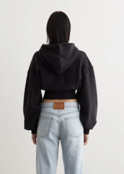 ALEXANDER WANG Cropped Zip Up Hoodie -Style Haven Shop womens incu 1162 2f6040a9 2ca9 4cfd 8280 c9de063f6073