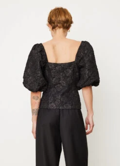 Ganni Stretch Jacquard Fitted Blouse 8 Ganni Stretch Jacquard Fitted Blouse -Style Haven Shop womens incu 1176 2b3e1e3e 4da0 4aa7 8056 f23a31cf88fa