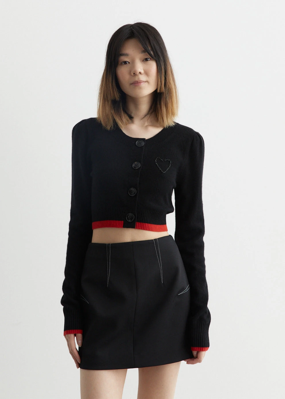 Ganni Cropped O-Neck Cardigan 1 Ganni Cropped O-Neck Cardigan