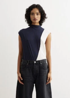 Contrast Raised Neck Tank -Style Haven Shop womens incu 117 d16e59da ec04 4932 8a03 dfb3335a09e9