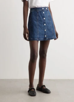 A.P.C. Jupe Poppy Skirt -Style Haven Shop womens incu 1180 501199c5 5108 43a6 a67a fcb25438e44c