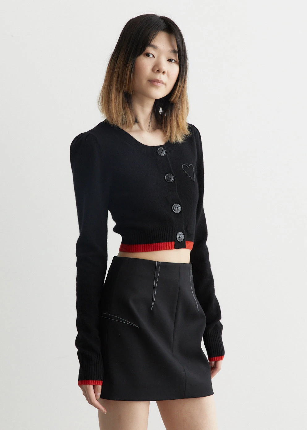 Ganni Cropped O-Neck Cardigan 4 Ganni Cropped O-Neck Cardigan - Image 4