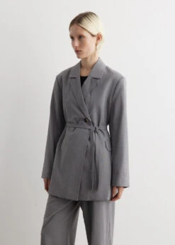 Ganni Drapey Melange Blazer -Style Haven Shop womens incu 1228 e0f30ef9 3ef9 4644 b727 549e8b33c430