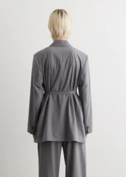 Ganni Drapey Melange Blazer -Style Haven Shop womens incu 1230 48e6c2f6 a239 4ce7 9fd9 4fef45615f55