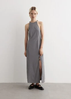 Ganni Drapey Melange Maxi Dress