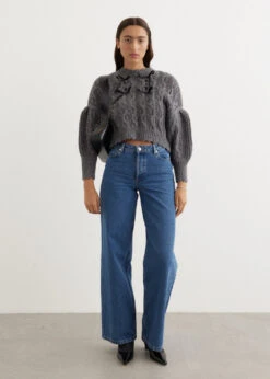 Simone Rocha Lace Stitch Chunky Bow Knit Jumper -Style Haven Shop womens incu 1251 59da708b c41c 47b3 a689 9640bc8e7b62