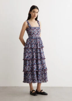 Ganni Pleated Georgette Flounce Smock Midi Dress 7 Ganni Pleated Georgette Flounce Smock Midi Dress -Style Haven Shop womens incu 146 5f17390f 5bb1 486d 8fed f6ce8ddf31a7