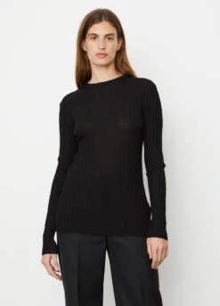 Toteme Round Neck Ribbed Wool Knit -Style Haven Shop womens incu 1569 79511c7a 3569 4508 8231 d27fe56f3122