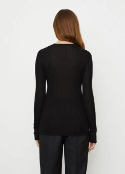 Toteme Round Neck Ribbed Wool Knit -Style Haven Shop womens incu 1573 fabaf7b4 d983 4ef8 9371 51f851a15cef