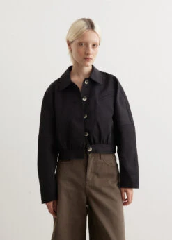 Ganni Heavy Twill Short Jacket -Style Haven Shop womens incu 162 cbb9d5eb 2961 4cda b925 d05c8fd5ec43