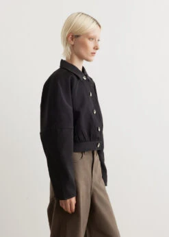 Ganni Heavy Twill Short Jacket -Style Haven Shop womens incu 167 f170f668 739e 42fc 8783 9f6e924914ec