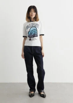 Light Stretch Jersey Ganni Fitted T-Shirt 7 Light Stretch Jersey Ganni Fitted T-Shirt -Style Haven Shop womens incu 193 6d827e16 ba15 424d 8522 b8ba80288431