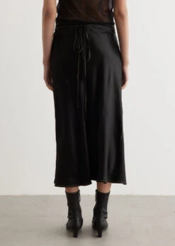 Acne Studios Iala Satin Wrap Skirt -Style Haven Shop womens incu 1952