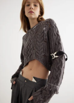 Sara Silver Crop Knit Pull-Over -Style Haven Shop womens incu 201 0516ce9f b023 49e5 a6e0 19b1aa15a654