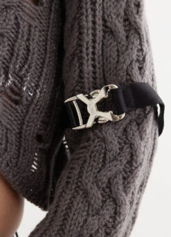 Sara Silver Crop Knit Pull-Over -Style Haven Shop womens incu 202 b1cb22bd 0f73 4768 ba72 d952ee3f232c