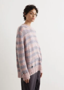 Acne Studios Karita Mohair Stripe Knit Sweater 9 Acne Studios Karita Mohair Stripe Knit Sweater -Style Haven Shop womens incu 2119