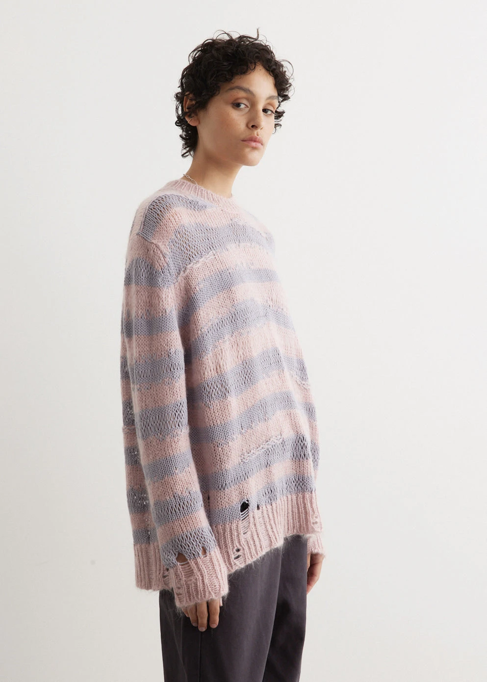 Acne Studios Karita Mohair Stripe Knit Sweater 4 Acne Studios Karita Mohair Stripe Knit Sweater - Image 4