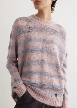 Acne Studios Karita Mohair Stripe Knit Sweater 11 Acne Studios Karita Mohair Stripe Knit Sweater -Style Haven Shop womens incu 2125
