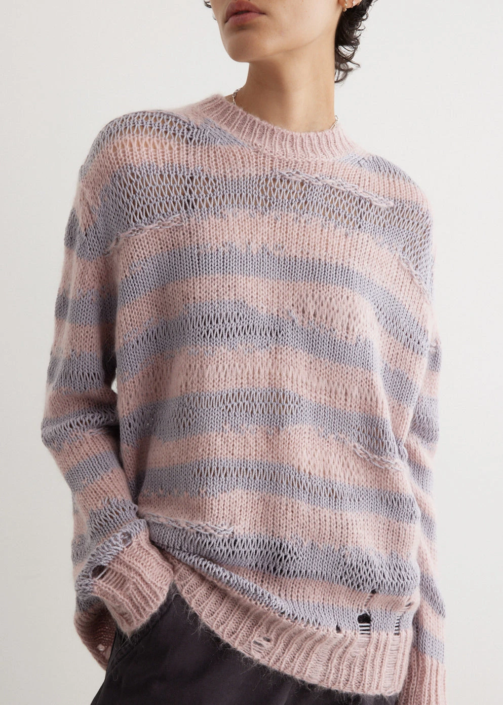 Acne Studios Karita Mohair Stripe Knit Sweater 6 Acne Studios Karita Mohair Stripe Knit Sweater - Image 6
