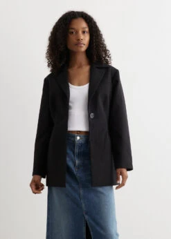 Ganni Cotton Suiting Fitted Blazer -Style Haven Shop womens incu 223 4c80eea9 a0cf 473a 9ed7 3702a07e6dfd