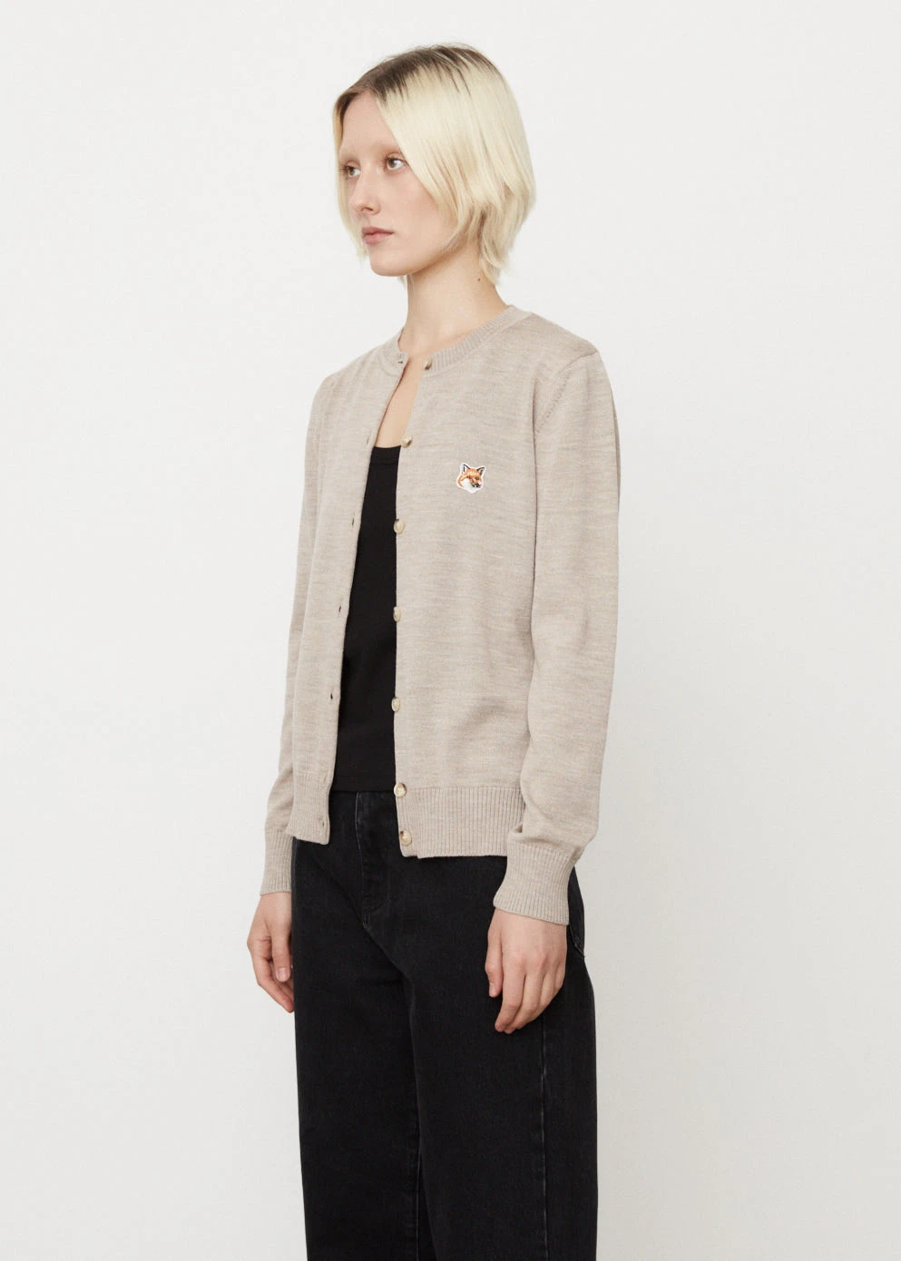 Fox Head Patch Adjusted Cardigan 3 Fox Head Patch Adjusted Cardigan - Image 3