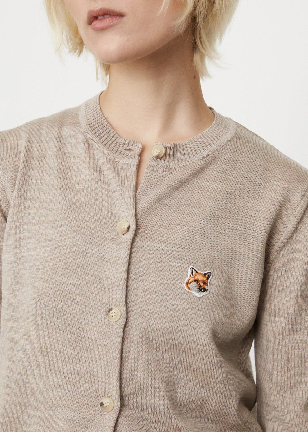 Fox Head Patch Adjusted Cardigan 2 Fox Head Patch Adjusted Cardigan - Image 2