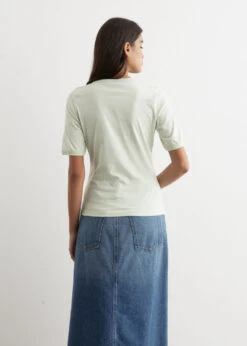 Ganni Flower Fitted T-Shirt -Style Haven Shop womens incu 237 b33b9009 3e71 454e bb4f 1a20ebd5a4d7