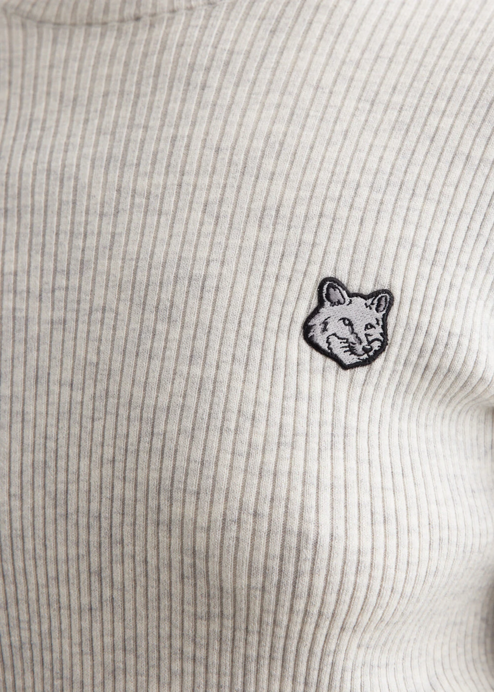 Tonal Fox Head Patch Fine Ribbed Turtleneck 2 Tonal Fox Head Patch Fine Ribbed Turtleneck - Image 2