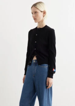 N087 Pixel Robot Cardigan