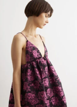 Ganni Botanical Jacquard Mini Strap Dress -Style Haven Shop womens incu 261 ea1c18e8 050e 41b6 8a9f 0ba5a2d32c71