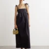 Ganni Double Satin String Long Dress