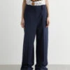 Ganni Drapey Melange High Waist Pants