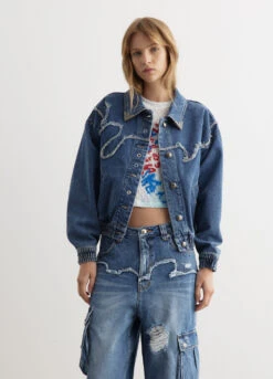 Miako Wave Denim Jacket -Style Haven Shop womens incu 282 746af412 b0a9 48d3 8558 d1934a9292d1