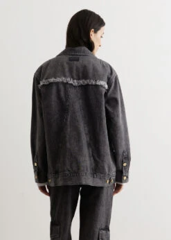 Ganni Snow Washed Denim Oversized Jacket -Style Haven Shop womens incu 285 66b68708 6d1c 40d4 96ab ab08404e9fdd