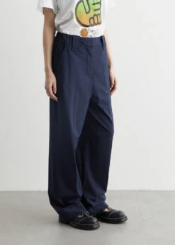 Ganni Drapey Melange High Waist Pants -Style Haven Shop womens incu 285 c2a5481c 6931 4bb8 a1fa 928a352f8eb4