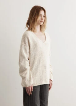 Boucle Knitted V-Neck Sweater -Style Haven Shop womens incu 286 a0a236c9 051c 4b2c 91a0 f3bdc691c8bb