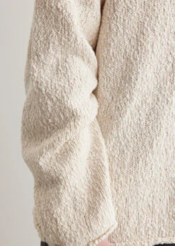 Boucle Knitted V-Neck Sweater -Style Haven Shop womens incu 288 30c49a83 7580 404f b45c 5c7131aaa931