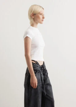 Deconstructed Rib T-Shirt -Style Haven Shop womens incu 291 b63cb1d8 1c2d 4fc5 b3a4 464442bd7af2