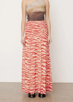 Ganni Georgette Maxi Smock Skirt