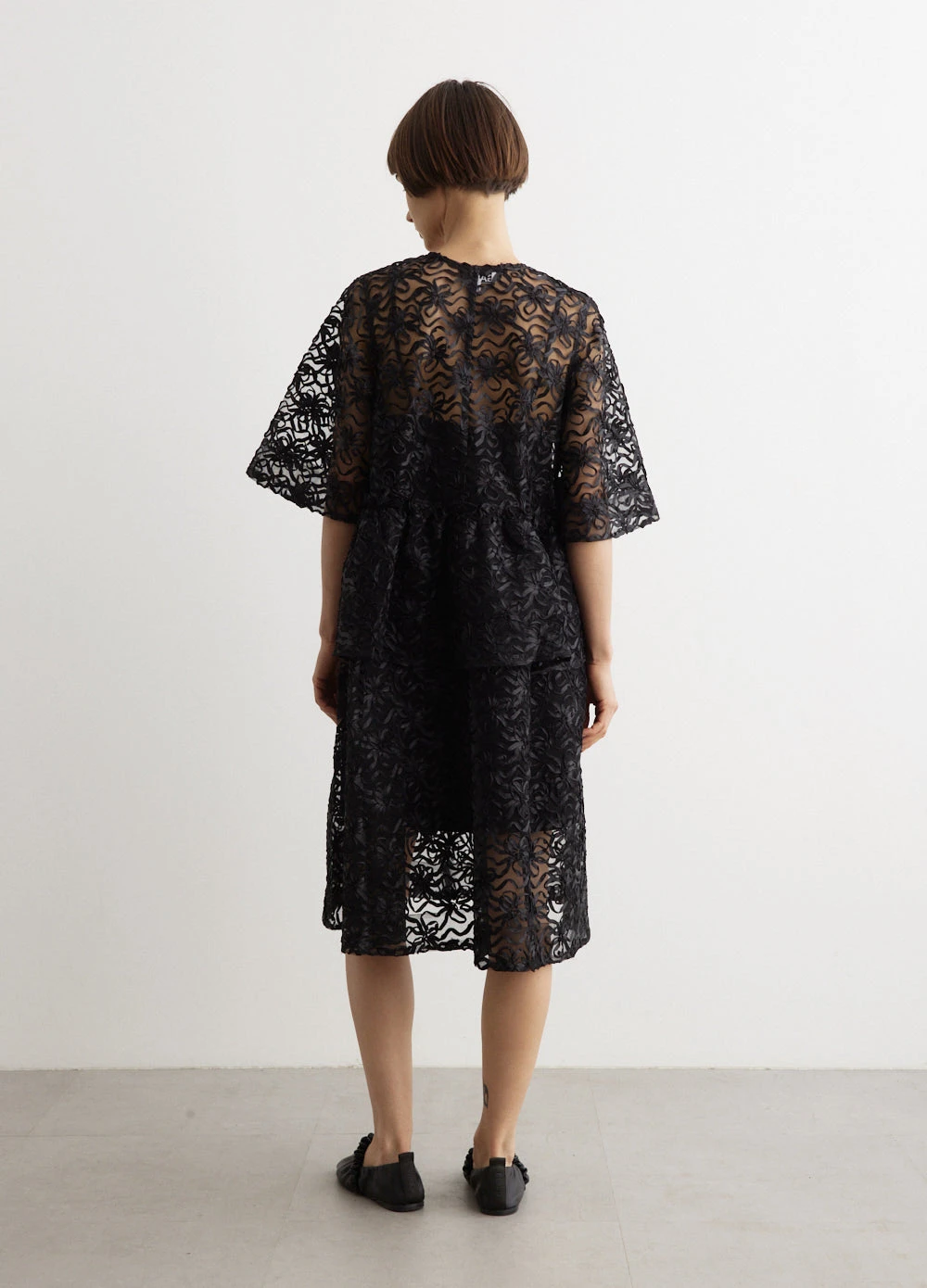 Ganni Ribbon Tulle Flounce Midi Dress 4 Ganni Ribbon Tulle Flounce Midi Dress - Image 4