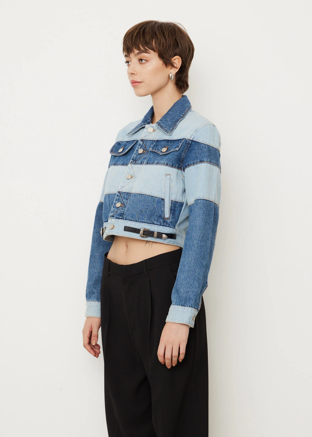 Mahina Blocking Denim Jacket 4 Mahina Blocking Denim Jacket - Image 4