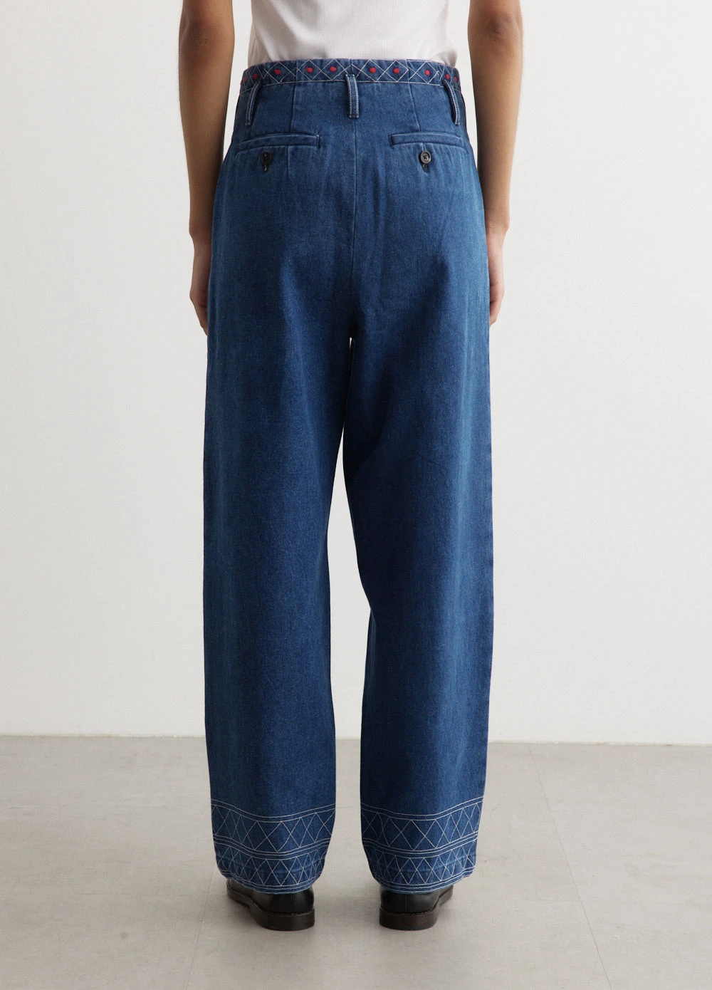 Embroidered Denim Murray Trousers 5 Embroidered Denim Murray Trousers - Image 5