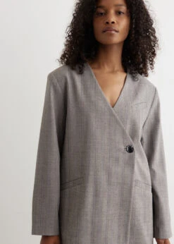 Ganni Herringbone Suiting Boxy Blazer -Style Haven Shop womens incu 335 075afbce 5abb 469c 9470 0b73375b55b6